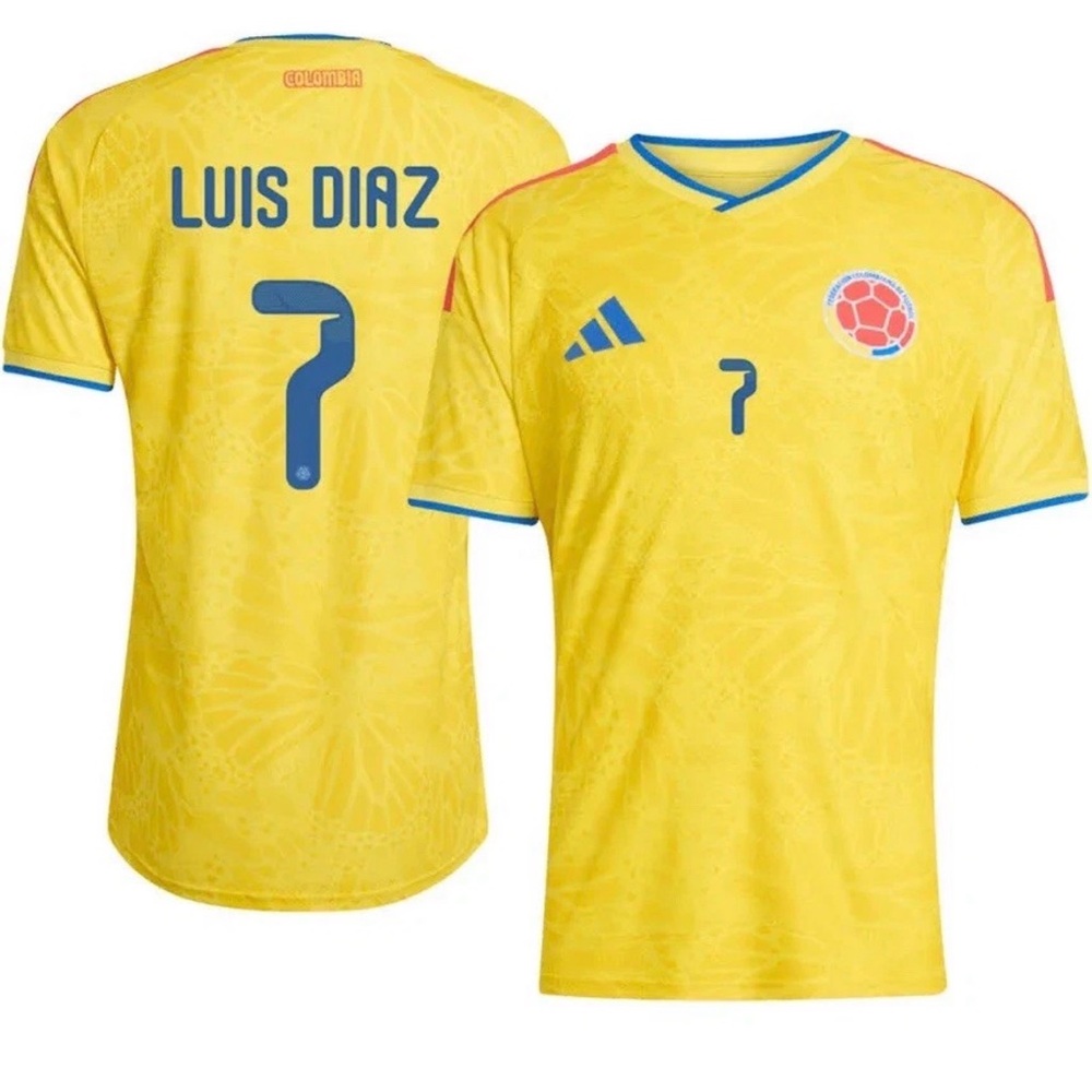 Luis Diaz Colombia Jersey #7 Size Small  World Cup 2026 Camisa Futebol / Soccer